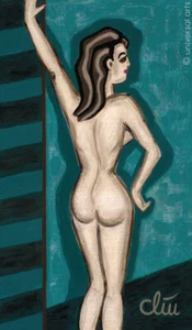 JACQUELINE DITT -  Akt mit Paravent 3  Gemälde 2006 Akt Frau nackt nude - Bild 1 von 3