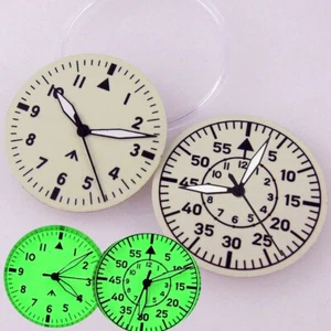 29mm Green Luminous Dial Fit Vintage Pilot Style Japan NH35 NH36 movement - Picture 1 of 11