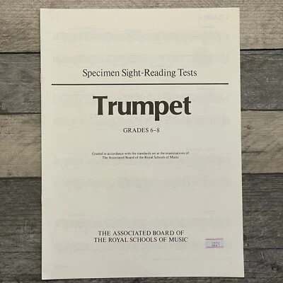 ABRSM Specimen Sight-Reading Tests Trumpet GRADES 6-8 Past Papers Sheet Music - Image 1 of 3