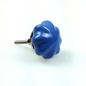 Vogue Flower Ceramic Design Blue Cabinet Draw Door Knob Handle **FREE DELIVERY** - Bild 1 von 3