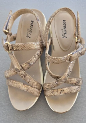 Sandalias Deportivas Vaneli Mujer 10.5M Ajustables Beige Animal Foto 1 de 4