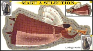 CHRISTMAS TRUMPET OR CANDLELIGHT ANGEL DOLLS FABRIC PANELS  (MAKE A SELECTION) - Picture 1 of 9