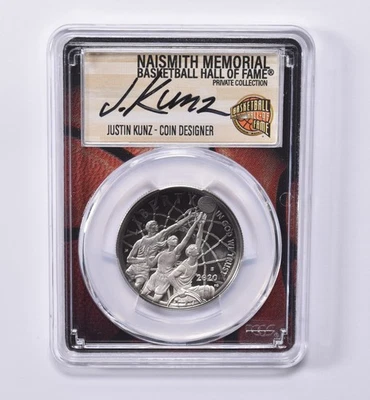 PR70 2020-S JUSTIN KUNZ Basketball HOF Commemorative HALF Dollar PCGS *0720 - Image 1 of 4