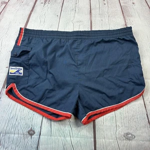 Bañador SandBridge vintage para hombre XL 40/42 rojo marino ribete forrado cordón años 80 - Imagen 1 de 8