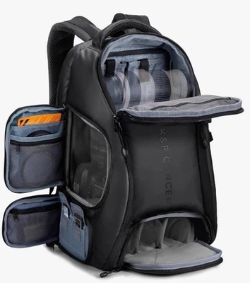 K&F Concept Camera Backpack Large Capacity Bag for Photographers Canon Nikon DJI - Image 1 of 4