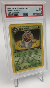 POKEMON Trading Card 2000 TEAM ROCKET 19/82 DARK ARBOK  1st EDITION  grade PSA 8 - Picture 1 of 9