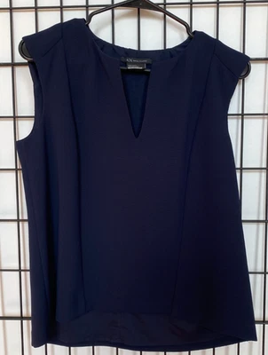 Armani Express Top Mujer Azul Marino Sin Mangas Mediano Excelente Estado Foto 1 de 3