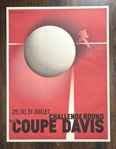 CASSANDRE - COUPE DAVIS CUP - 1980 - 35 3/4" X 27" - MINT CONDITION. - Picture 1 of 1