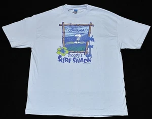 Vintage Peanuts Cowabunga Snoopys Surf Shack Tee T-Shirt Erwachsene Größe 2XL Y2K - Bild 1 von 6