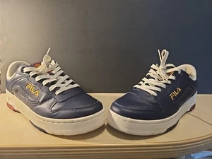 Fila Men Sneakers Size 11.5 Blue & White Trim,Burgundy Tag With Gold Lettering - Picture 1 of 18