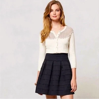 Falda Ponte Negra Niñas De Savoy Anthropologie Mujer Talla XS/S Foto 1 de 4