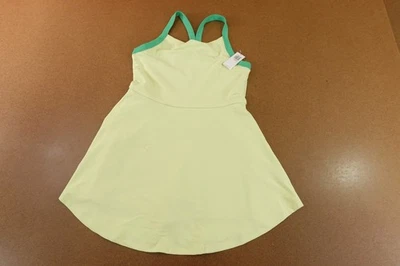 Antiguo Vestido Sin Mangas Atlético Cami PowerSoft Borde Amarillo Verde Grande Azul Marino Niñas Nuevo con Etiquetas Foto 1 de 4