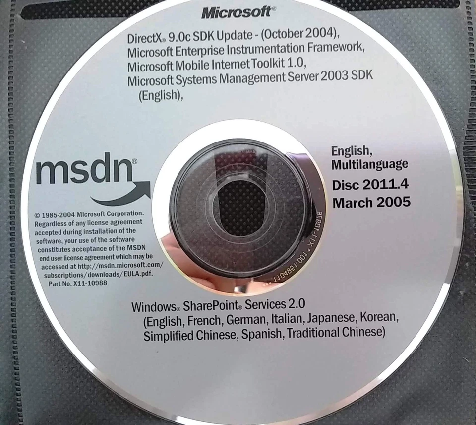 Microsoft DirectX 9.0c SDK Enterprise Instrumentation Framework & More - Image 1 of 1