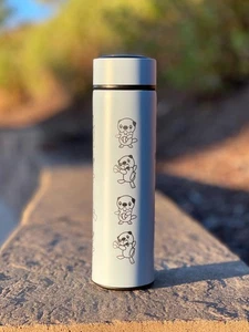 Oshawott Coffee Tumbler Tea Infuser Water Bottle, Unova Starter Otter Shell Trav - Picture 1 of 10