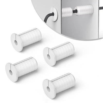 GUNOVY 4 PCS 3/4 inch Wall Grommets for Starlink Cable Grommets White Non-Slip Starlink