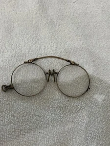 antique folding eyeglasses 12 karat gold filled MOP nose rests B.F.Oxford - Picture 1 of 13