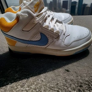 Nike Delta Force 3/4 Del Sol White Blue Yellow sz 10 Vintage 2000s (Used No box) - Picture 1 of 21