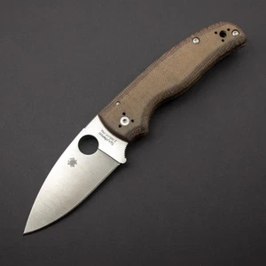 RARE! Spyderco Shaman Z-Wear Sprint Run, Canvas Micarta, w/ Full Kit, C229MPZW - Picture 1 of 10