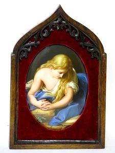 Cuadro placa KPM Berlín placa "Magdalena Büssende" según Pompeo Batoni alrededor de 1837 - Imagen 1 de 8