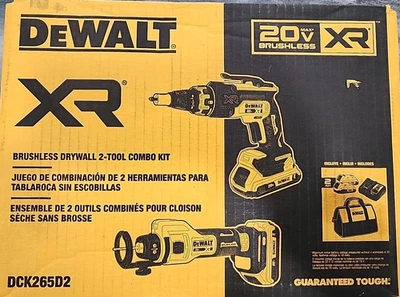 20V MAX XR Tool Combo Kit - DCK265D2 Drywall Cutout Tool And Cordless Screwgun - Image 1 of 2
