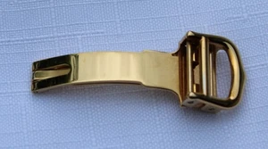 Vintage Cartier G.P. Stainless Steel Deployment Clasp Swiss Made Tank 14mm - Picture 1 of 4