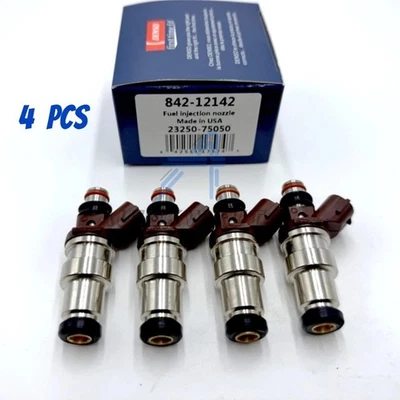 4X DENSO 23250-75050 Fuel Injector For 1995-2000 Toyota Tacoma 4Runner T100 2.7L - Imagem 1 de 4