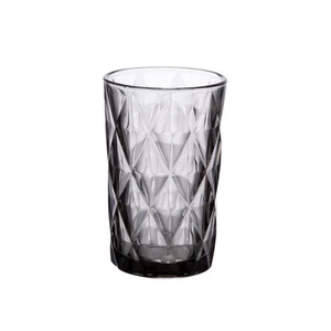 Boite de 6 gobelets haut 34 cl diamond gris verre 8 cm trend - Foto 1 di 3