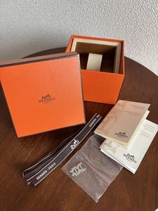 HERMES Clipper watch empty box links ribbon booklet certificate orange mzmr A - Picture 1 of 14