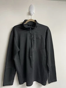 Pullover de manga larga gris con cremallera en cuarto de The North Face para hombre XL bolsillo frontal - Imagen 1 de 8
