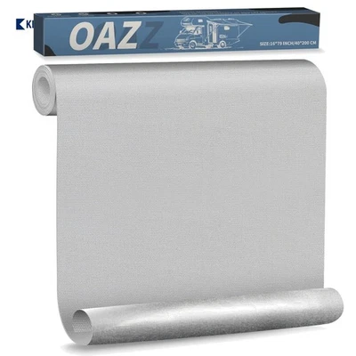 Selbstklebender Leinwandflicken 40x200cm - Hellgrau für Möbel - Bild 1 von 4