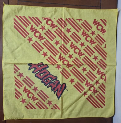 Vintage 1995 Early WCW Hulk Hogan Bandana Yellow Red Pre Hollywood Super Rare - Image 1 of 4