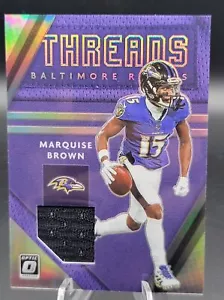 2020 Donruss Optic Donruss Threads #DT-MB Marquise Brown - Baltimore Ravens - Foto 1 di 2