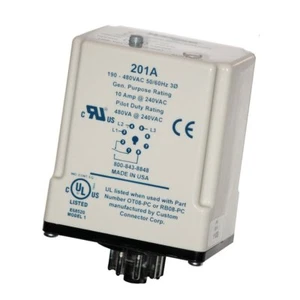 201A, SymCom, relè di monitoraggio tensione plug-in trifase, perdita di fase, sottotensione - Foto 1 di 5