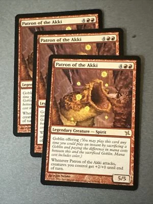 Patron Of The Akki X3 Betrayers Of Kamigawa Ex Condition See Pics Front Back - Image 1 of 4
