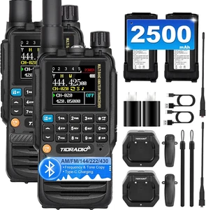 TIDRADIO TD-H3 Ham Radio 8-Band Wireless Programming Rechargeable 2500Mah USB-C - Picture 1 of 12