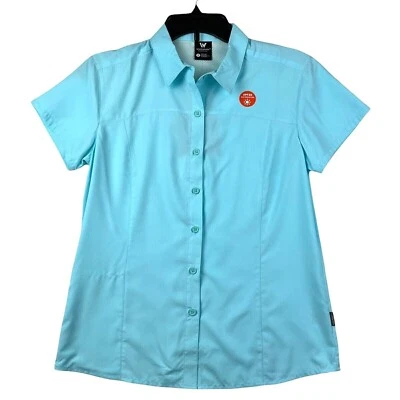 White Sierra Women's Shirt Size S Aqua UPF 30 Soft Moisture Wicking Fabric - Image 1 of 4
