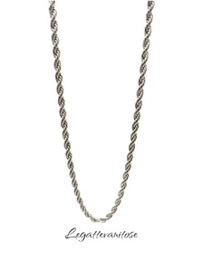 COLLANA FUNETTA CM 60 Acciaio  COLLANA DONNA  COLLANA UOMO STEEL . Catena Unisex - Foto 1 di 10