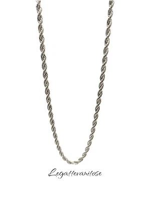 COLLANA FUNETTA CM 60 Acciaio  COLLANA DONNA  COLLANA UOMO STEEL . Catena Unisex - Immagine 1 di 4
