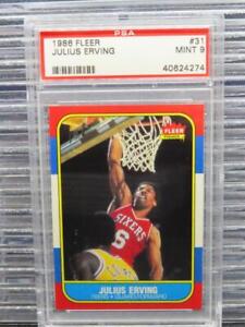 1986-87 Fleer Julius Erving #31 PSA 9 MINT Philadelphia 76ers