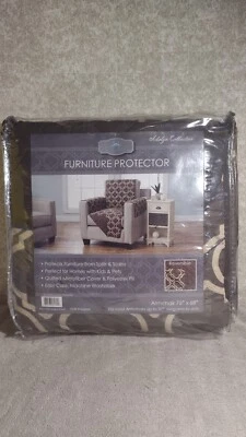 Protector Sillón Edredón Reversible Colección Adalyn. Chocolate celosía NOP Foto 1 de 4