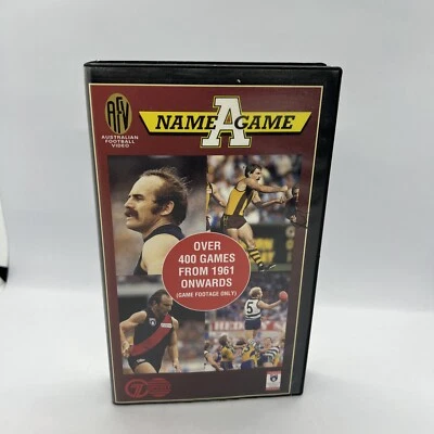 AFL Name A Game Richmond Def Essendon 95-SF1 VHS Movie Video Cassette - Image 1 of 4