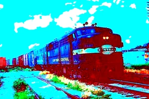 DUPLICATE EKTACHROME SLIDE NEW YORK CENTRAL ALCO FA-2 #1381 DECATUR, IL JUN 1968 - Picture 1 of 1