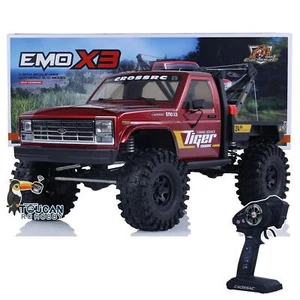 USED 1/8 Scale CROSSRC EMO X3 RC Towing Rescue Car 4*4 Crawler Model Light Radio - Picture 1 of 11