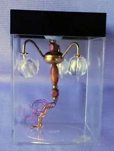 Dollhouse Miniature OSS Hanging Light Fixture 1:12 Electric 3 Globe - Picture 1 of 3