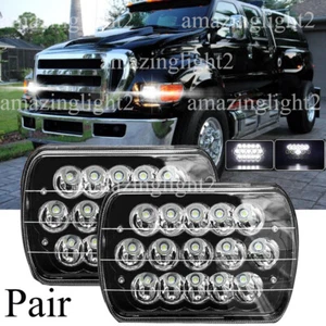Fit Ford F650 F750 F-250 L9000 7x6" LED Projector Headlights Hi-Lo Sealed Beam - Picture 1 of 14