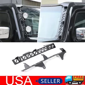 Windshield Pillar Mounted Brackets LED Light Bar For Hummer H3 2005-2009 2PCS US - Picture 1 of 18