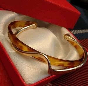Amber Colors Gold Bracelet Bangle Gemstone Bracelet Comes Gift Boxed   046 - Picture 1 of 6