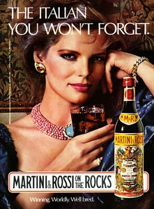 MARTINI & ROSSI VERMOUTH magazine AD #1 RARE 1980 OUT OF PRINT VINTAGE - Imagen 1 de 1