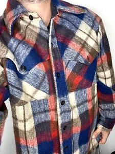 Lord James CPO X-Large Shirt Jacket 70s 80s Mackinaw Cruiser Hunting VTG Flannel - Picture 1 of 9