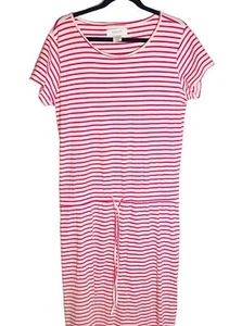 Work shop republic dress stripped long pink short sleeve size extra large READ - Picture 1 of 11